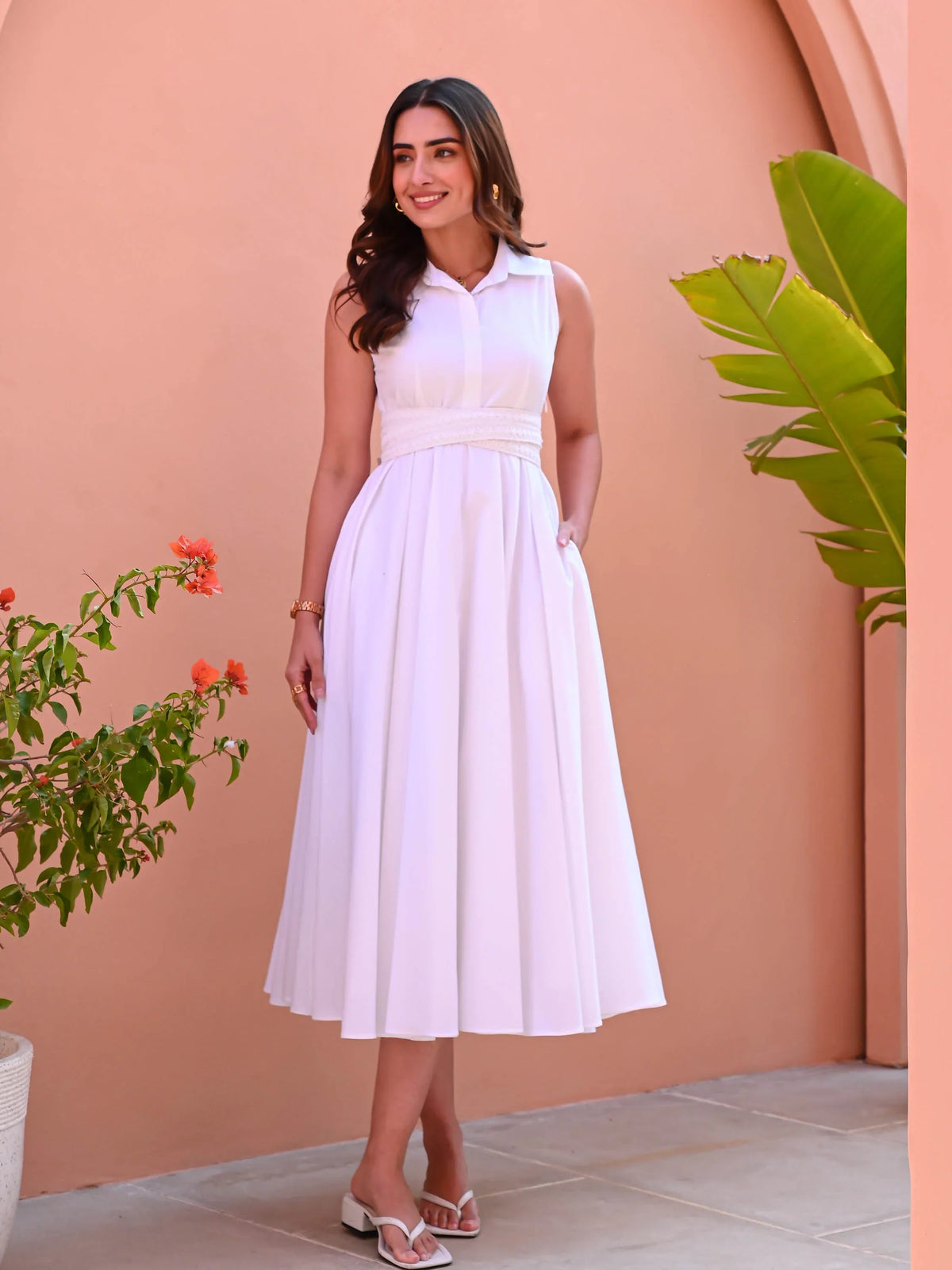 Utsav White Shirt Dress