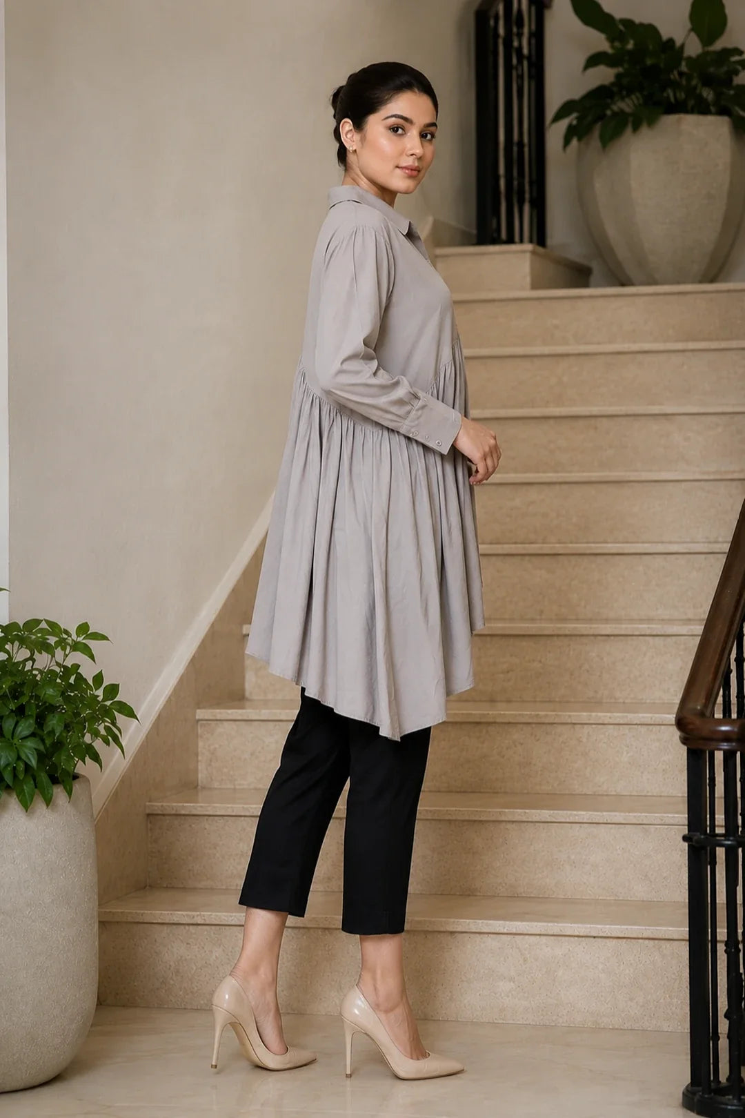 Utsav Grey Fall Co-Ord Set