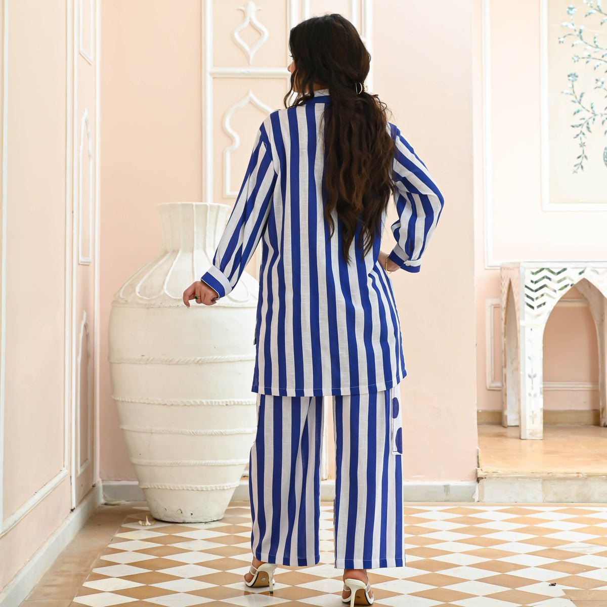 Utsav Ayesha Polka Stripe Co-ord Set
