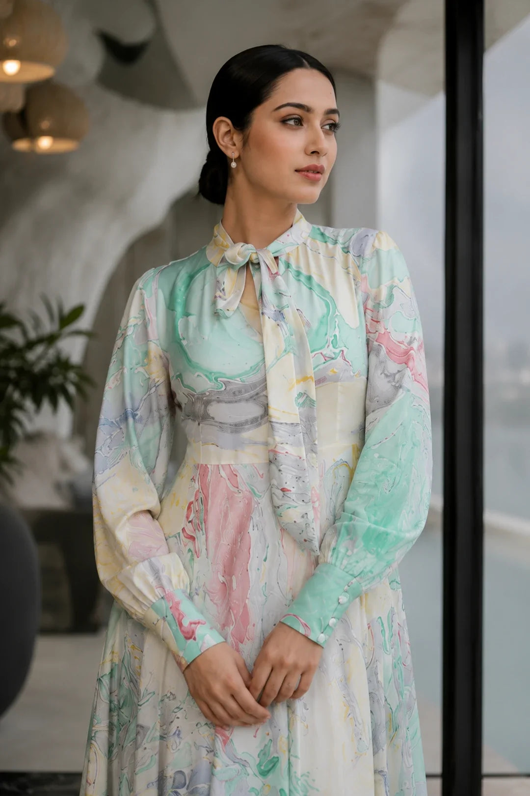 Utsav Abigail Marbled FD Maxi Dress