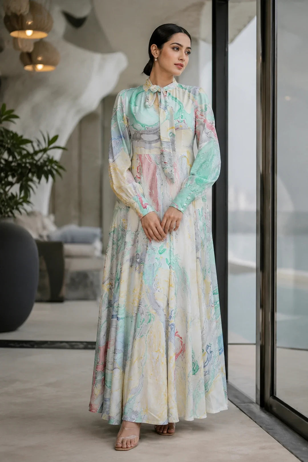 Utsav Abigail Marbled FD Maxi Dress