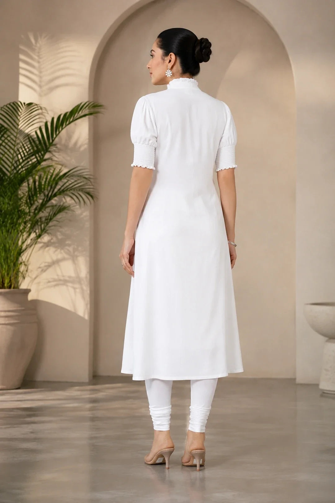 Utsav Ayra Smocked-Buttoned Kurta