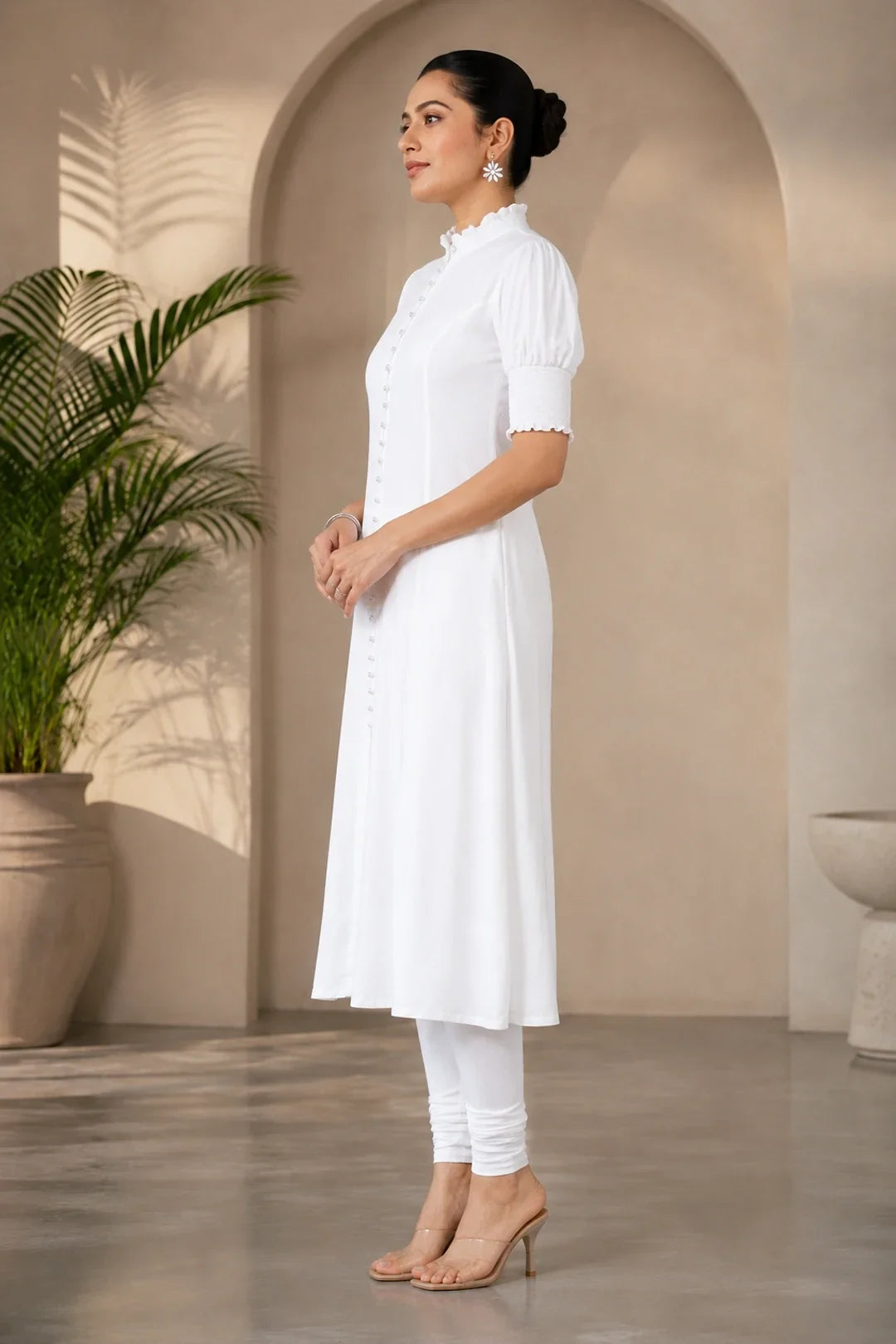 Utsav Ayra Smocked-Buttoned Kurta