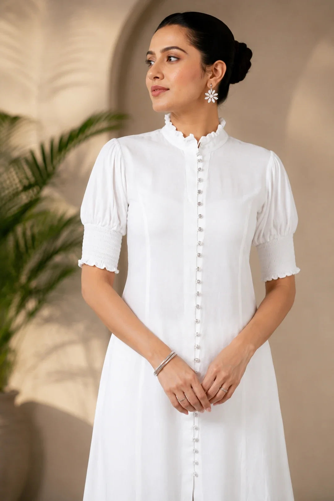 Utsav Ayra Smocked-Buttoned Kurta
