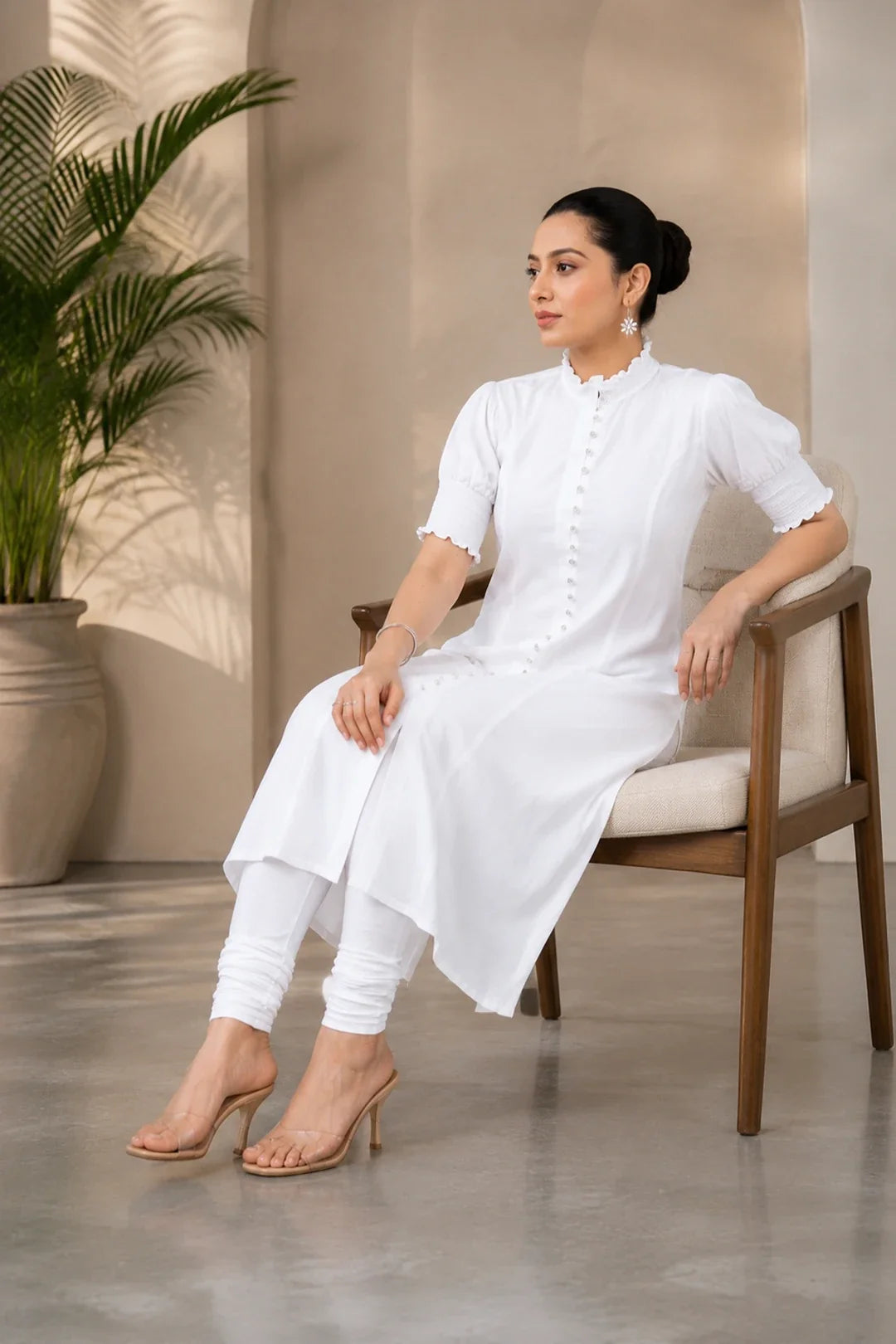 Utsav Ayra Smocked-Buttoned Kurta