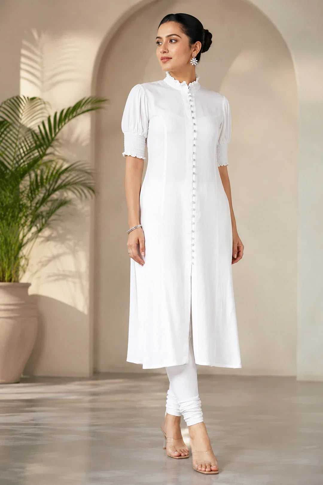 Utsav Ayra Smocked-Buttoned Kurta