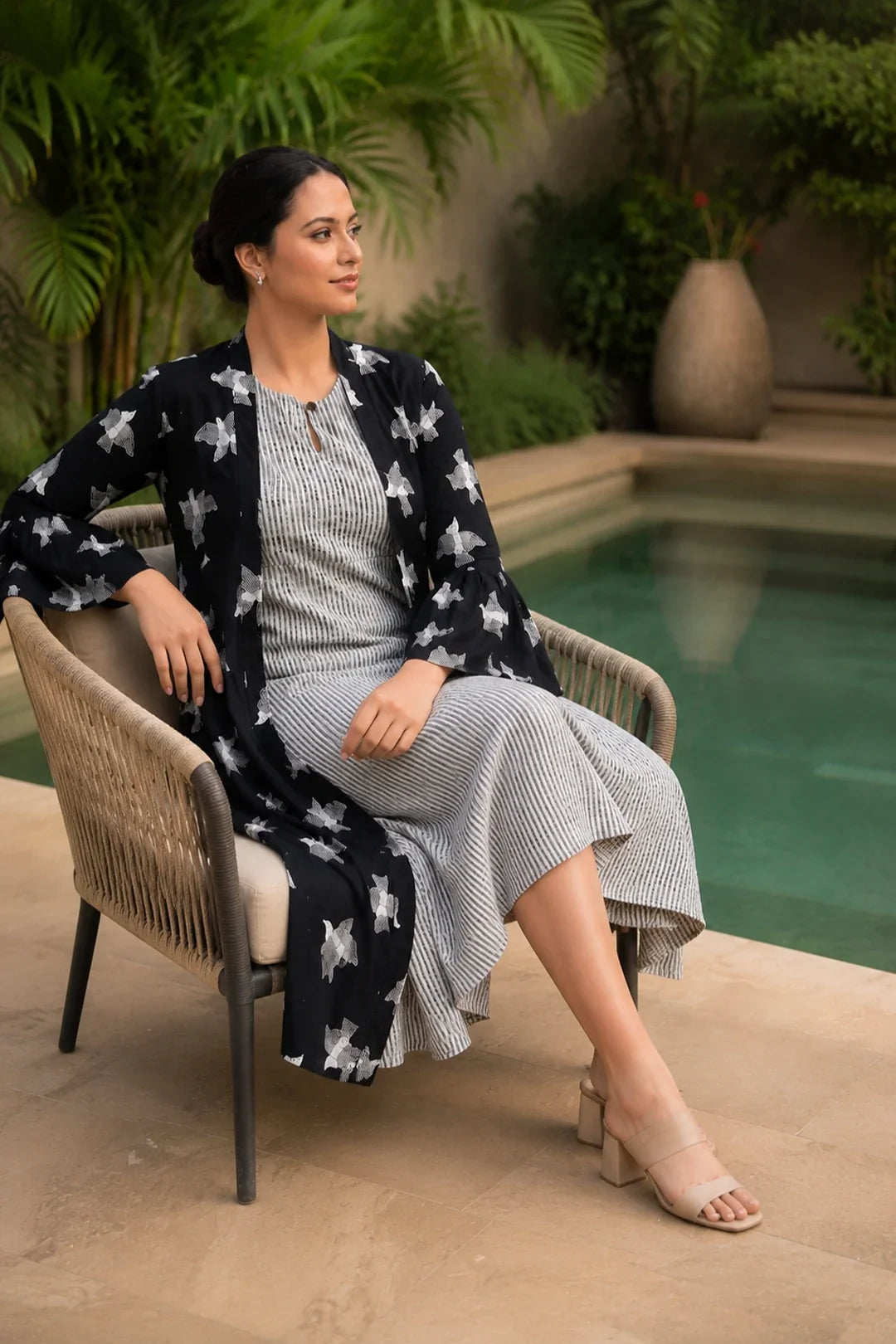 Utsav Kiera Black Inner & Jacket Set