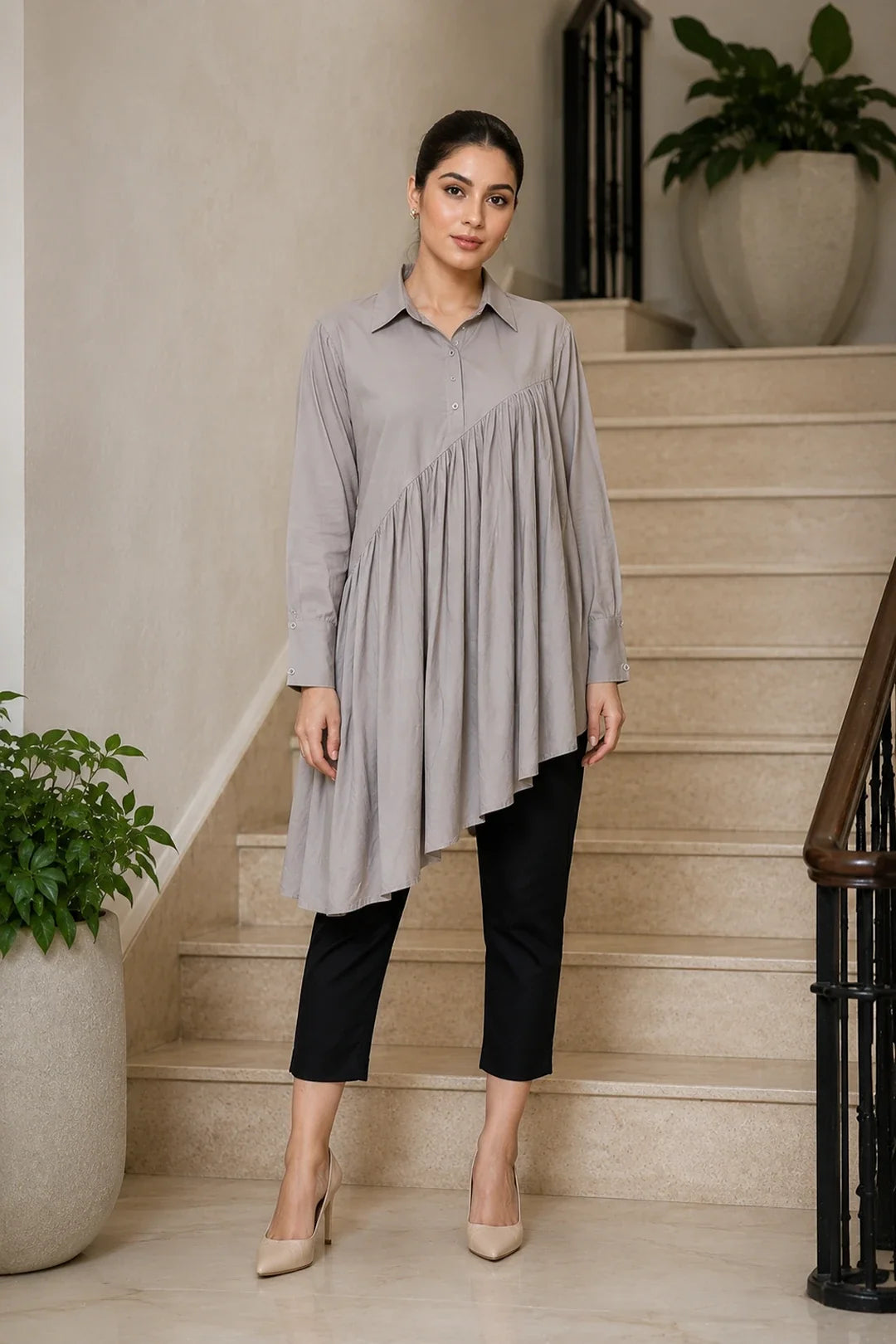 Utsav Grey Fall Co-Ord Set