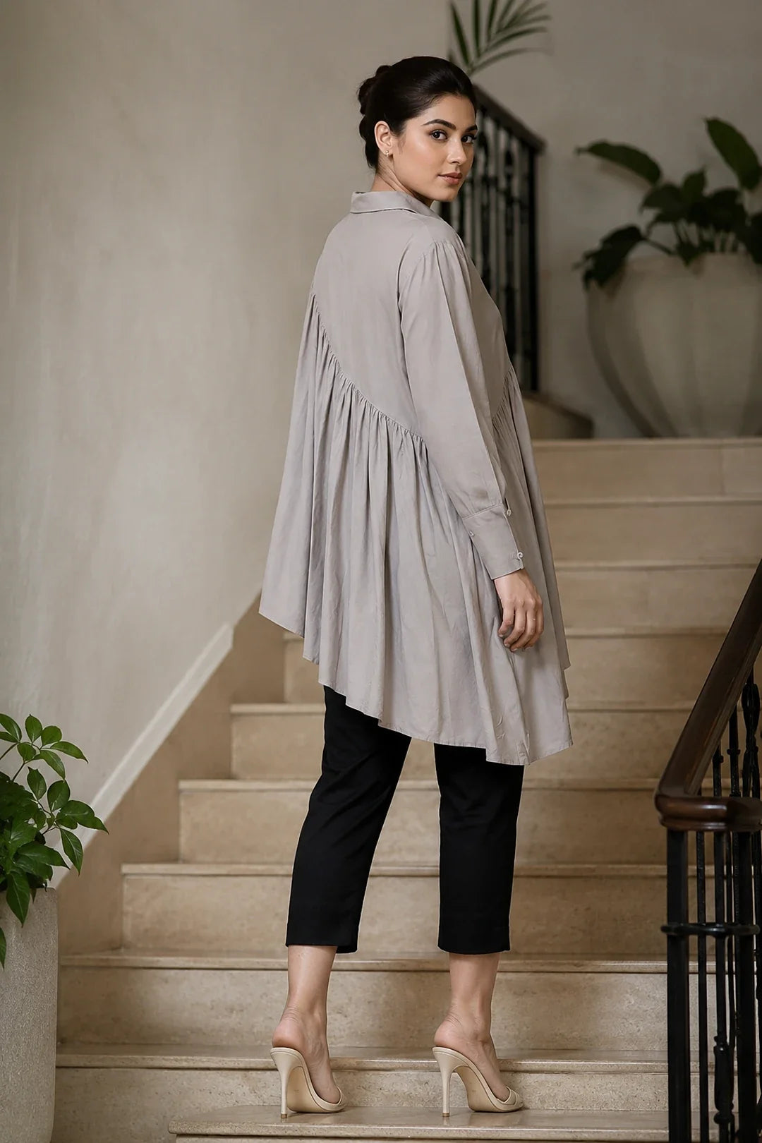 Utsav Grey Fall Co-Ord Set