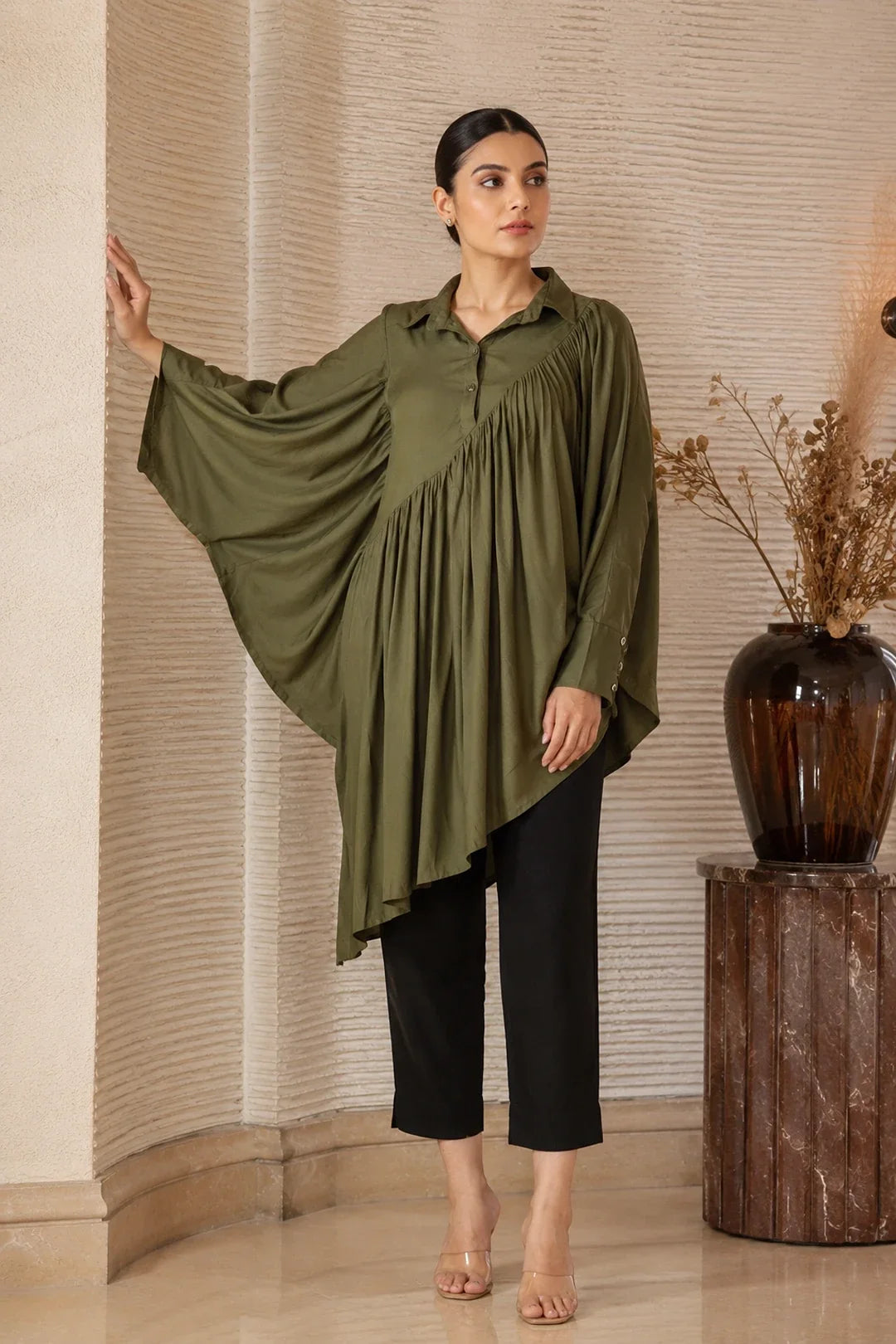Utsav Olive Fall Co-Ord Set