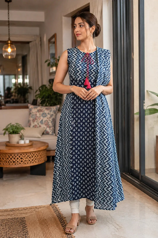 Utsav Anvika Printed A-Line Kurta