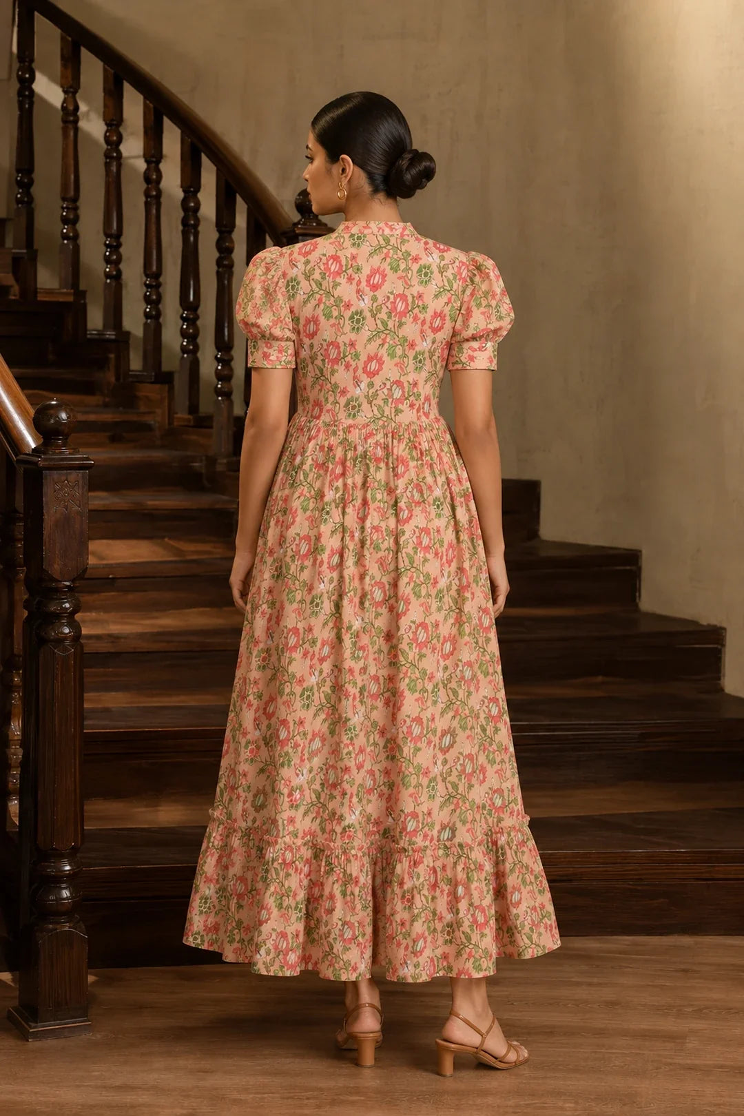Utsav Portofino Floral Flared Dress