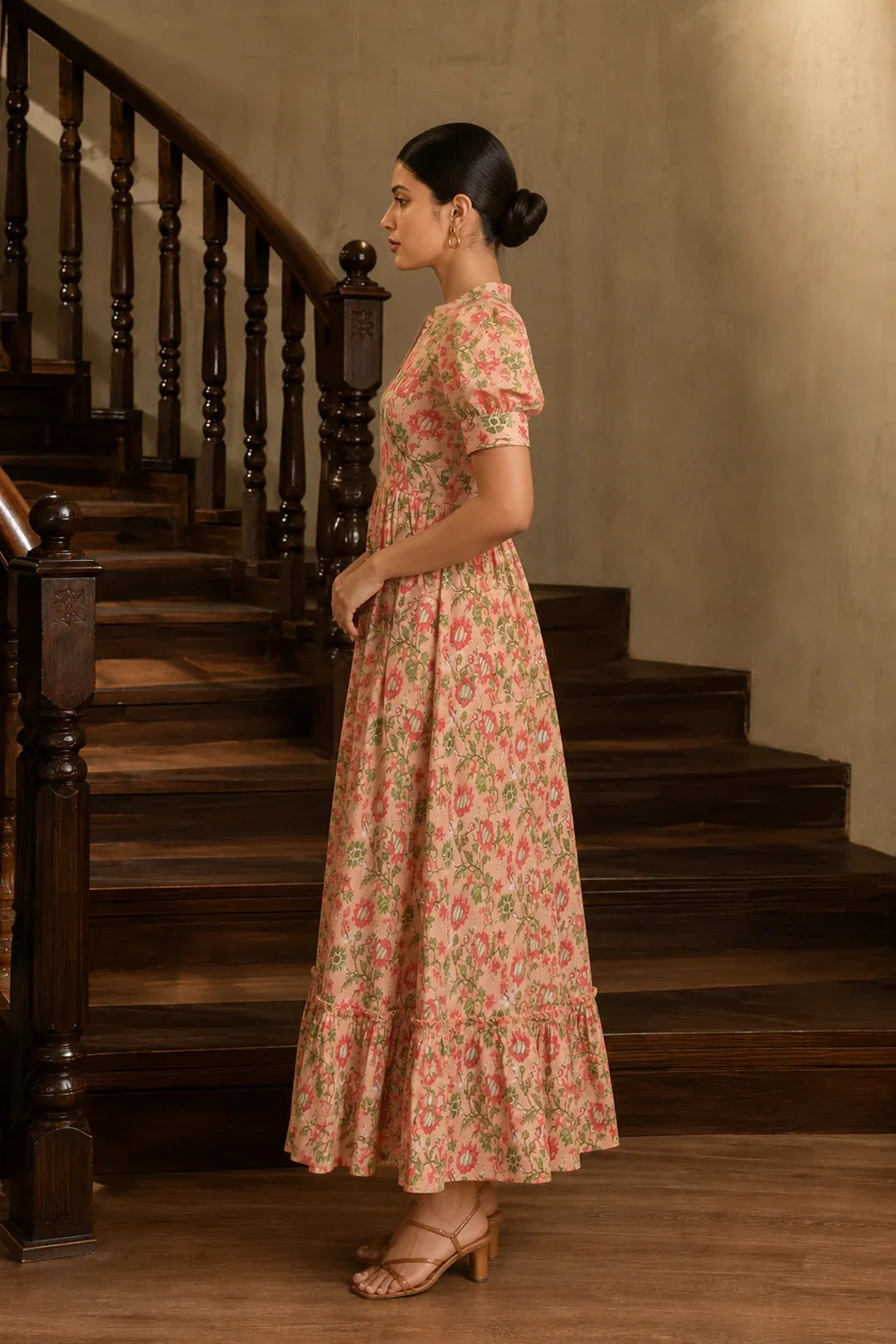 Utsav Portofino Floral Flared Dress