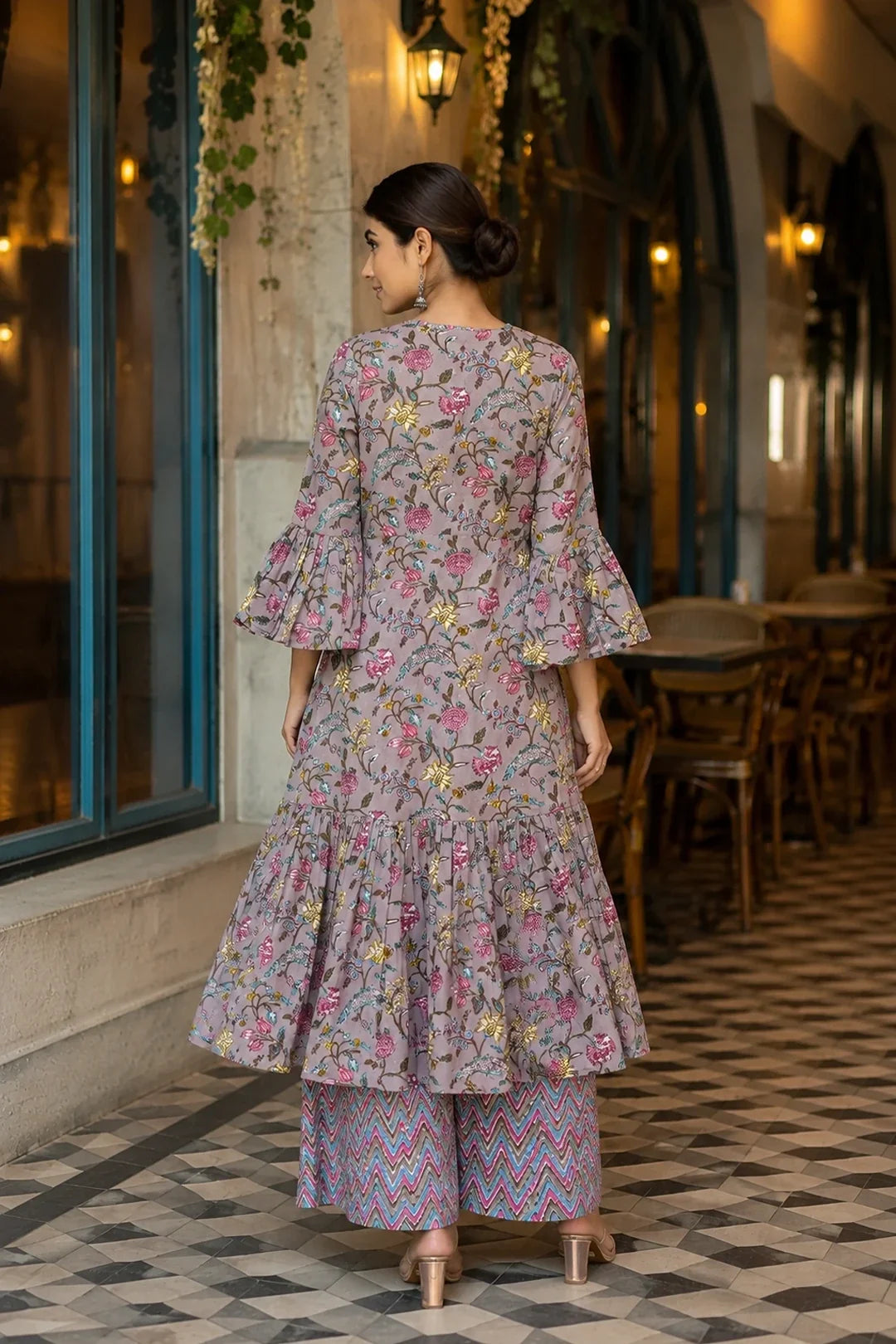 Utsav Adriti Top-Plazzo & Jacket Set