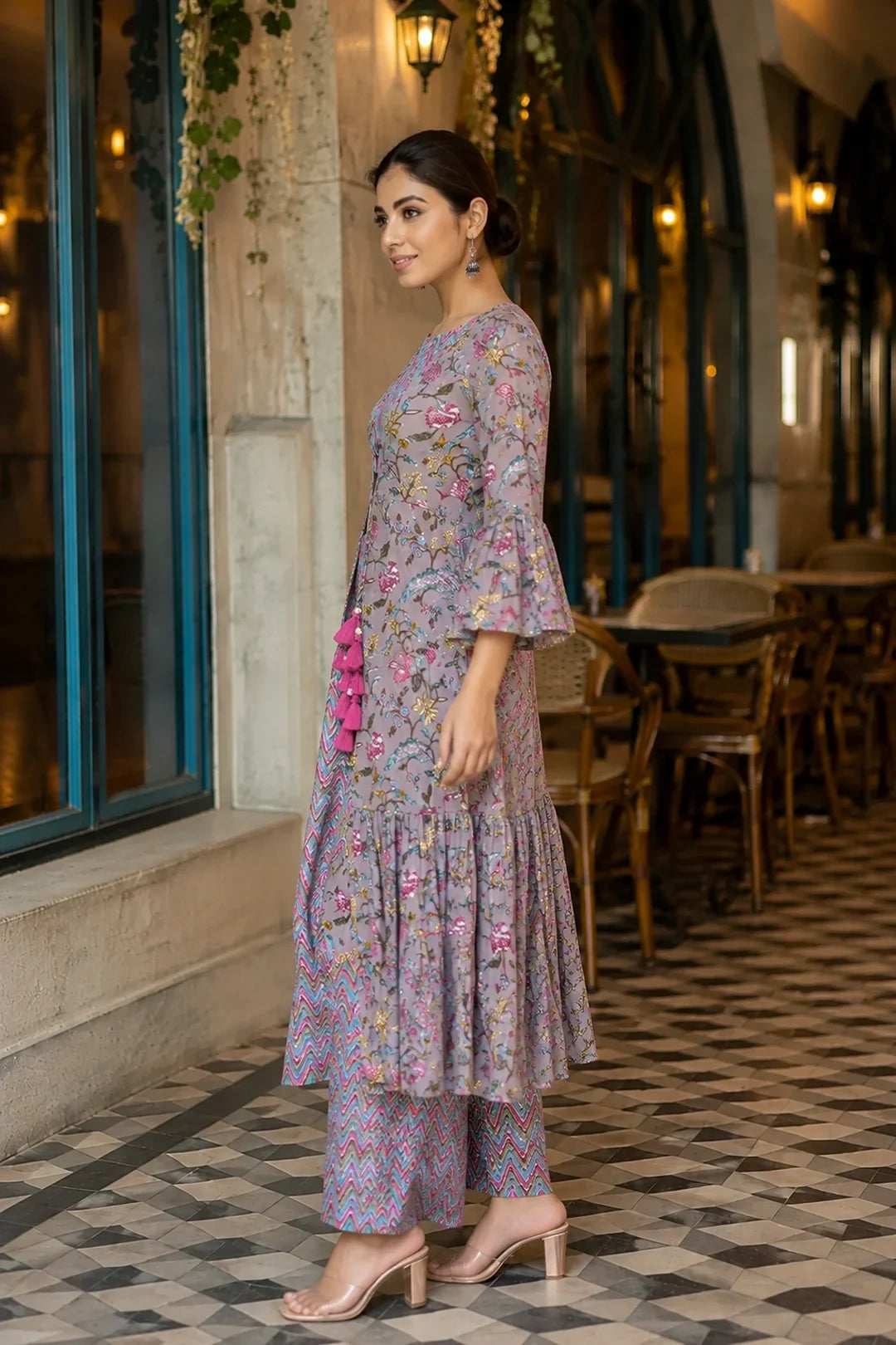 Utsav Adriti Top-Plazzo & Jacket Set