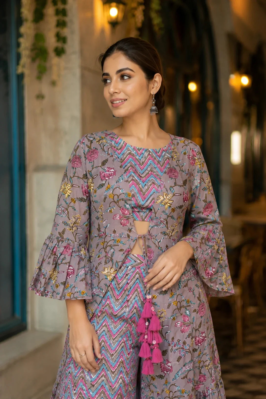 Utsav Adriti Top-Plazzo & Jacket Set