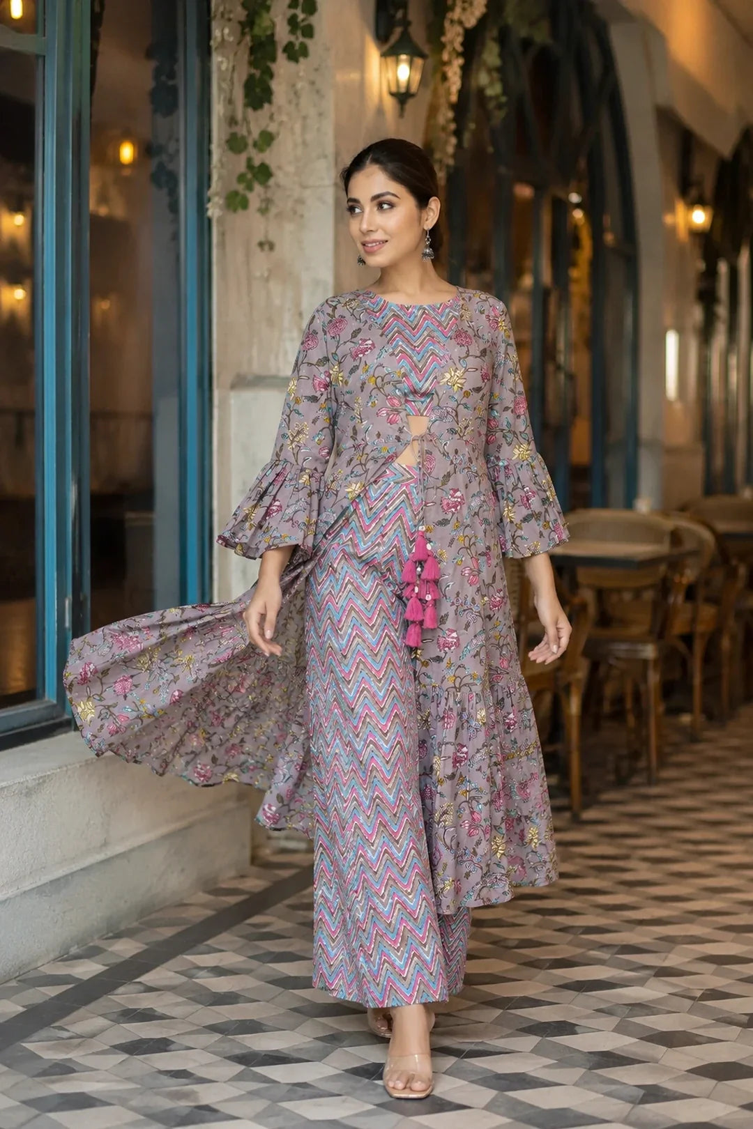Utsav Adriti Top-Plazzo & Jacket Set