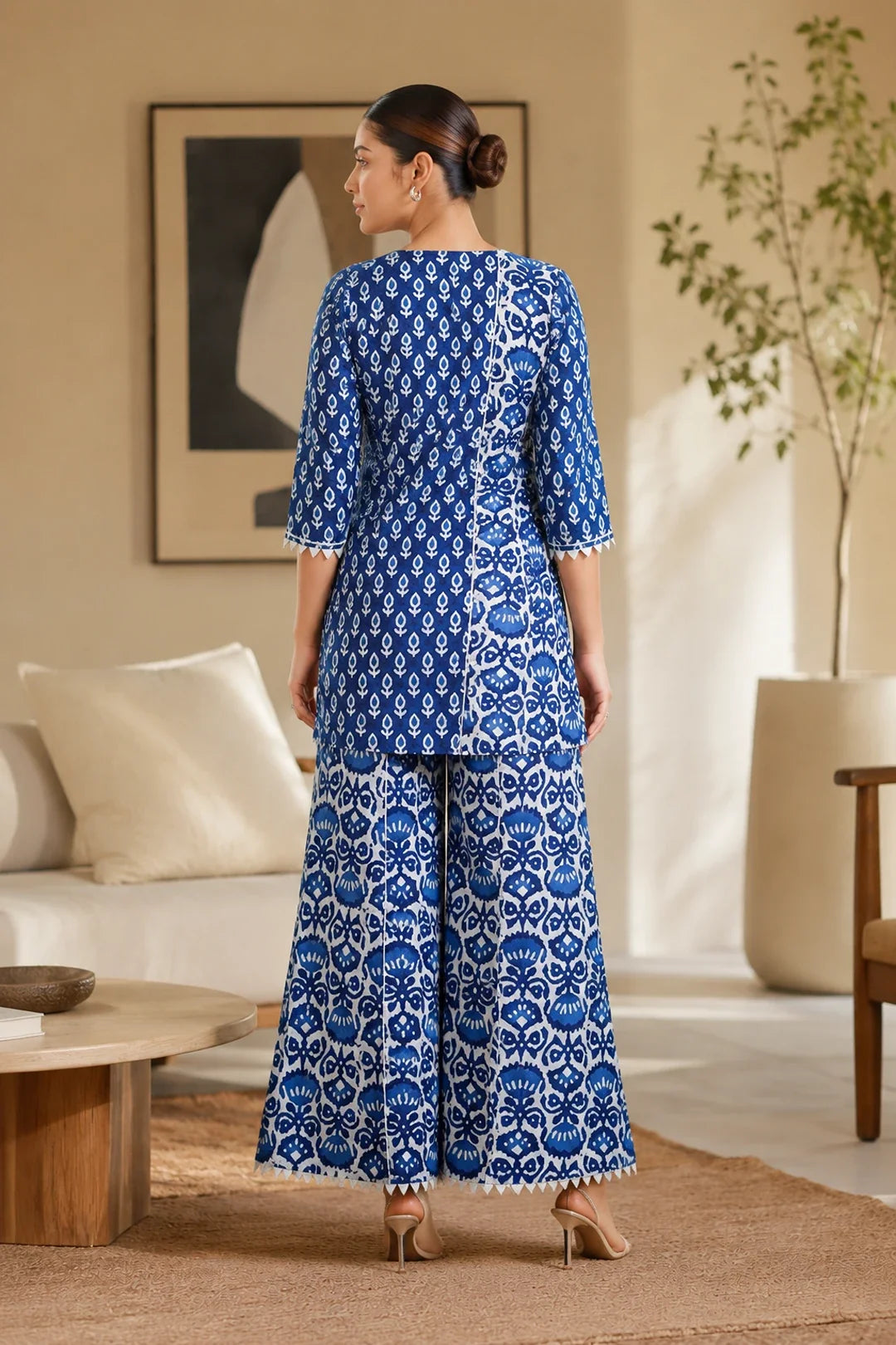 Utsav Indigo Arian Sharara Set