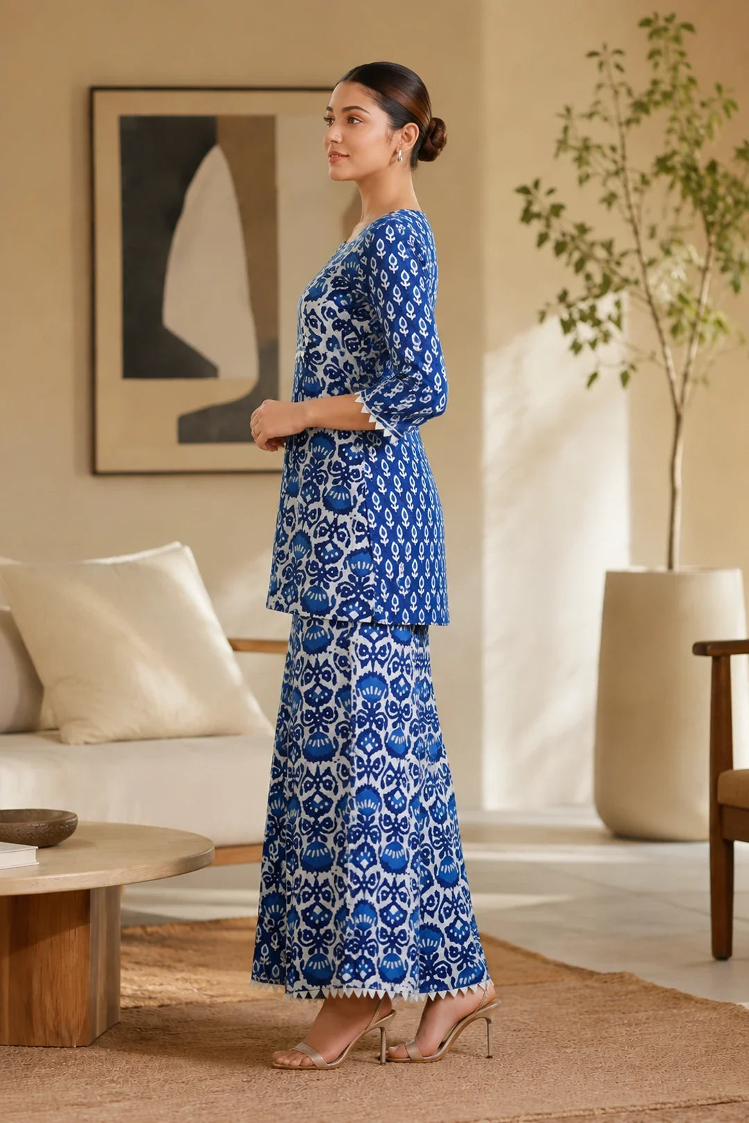 Utsav Indigo Arian Sharara Set