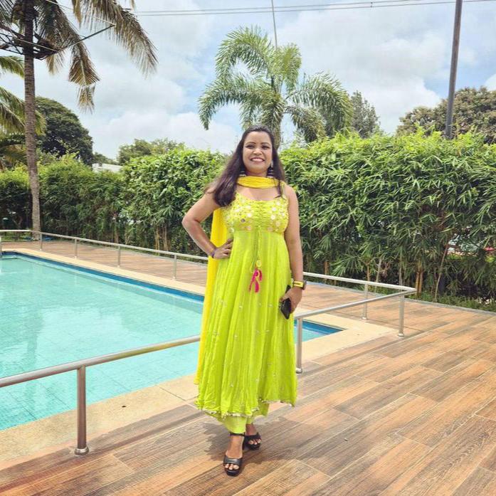 Utsav Yellow Green Mirror Work Suit Set