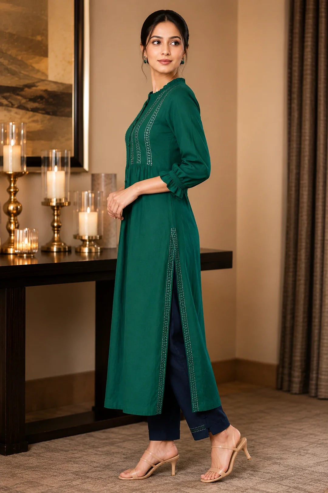 Utsav Aavideep Green Kurta & Pants Set