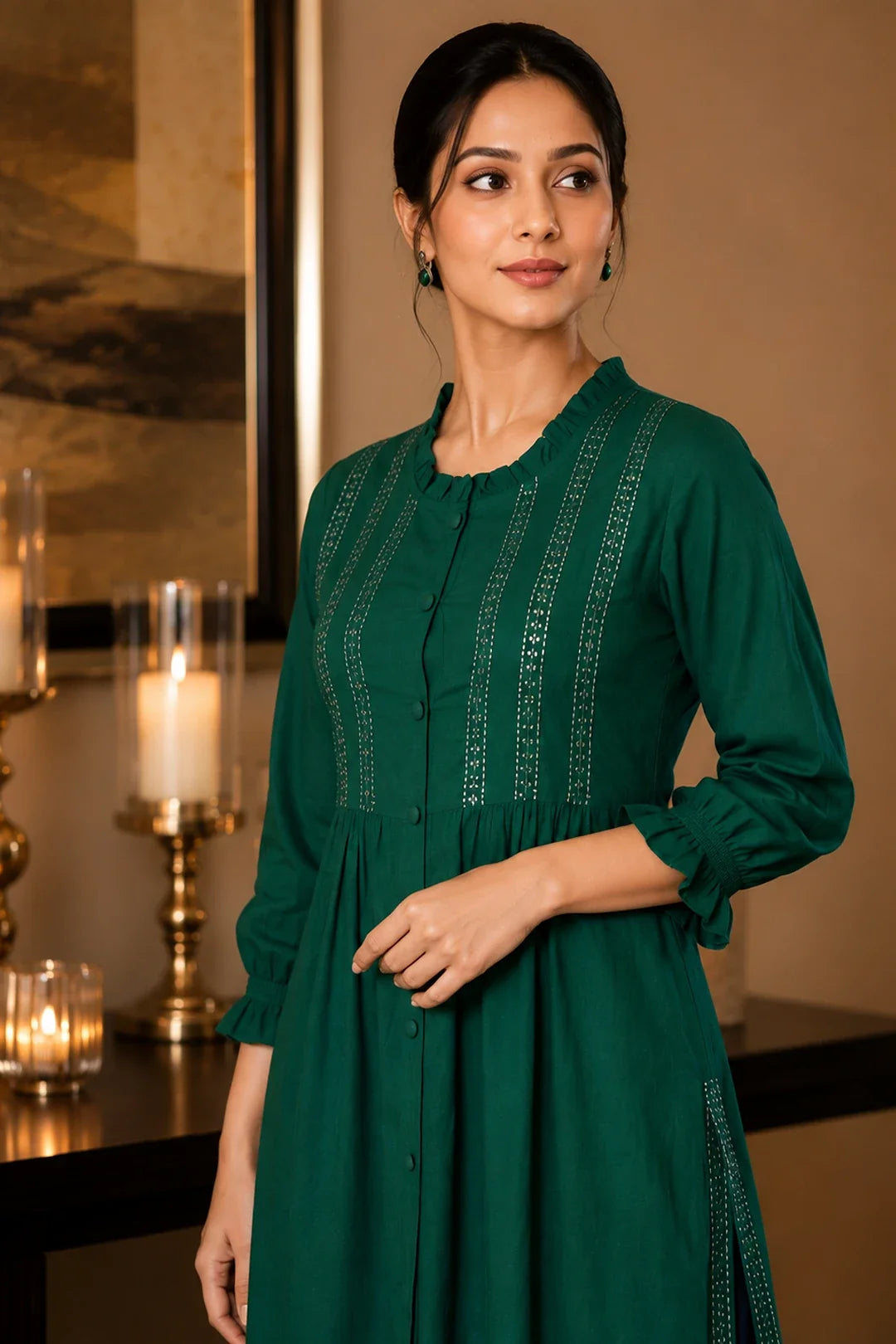 Utsav Aavideep Green Kurta & Pants Set