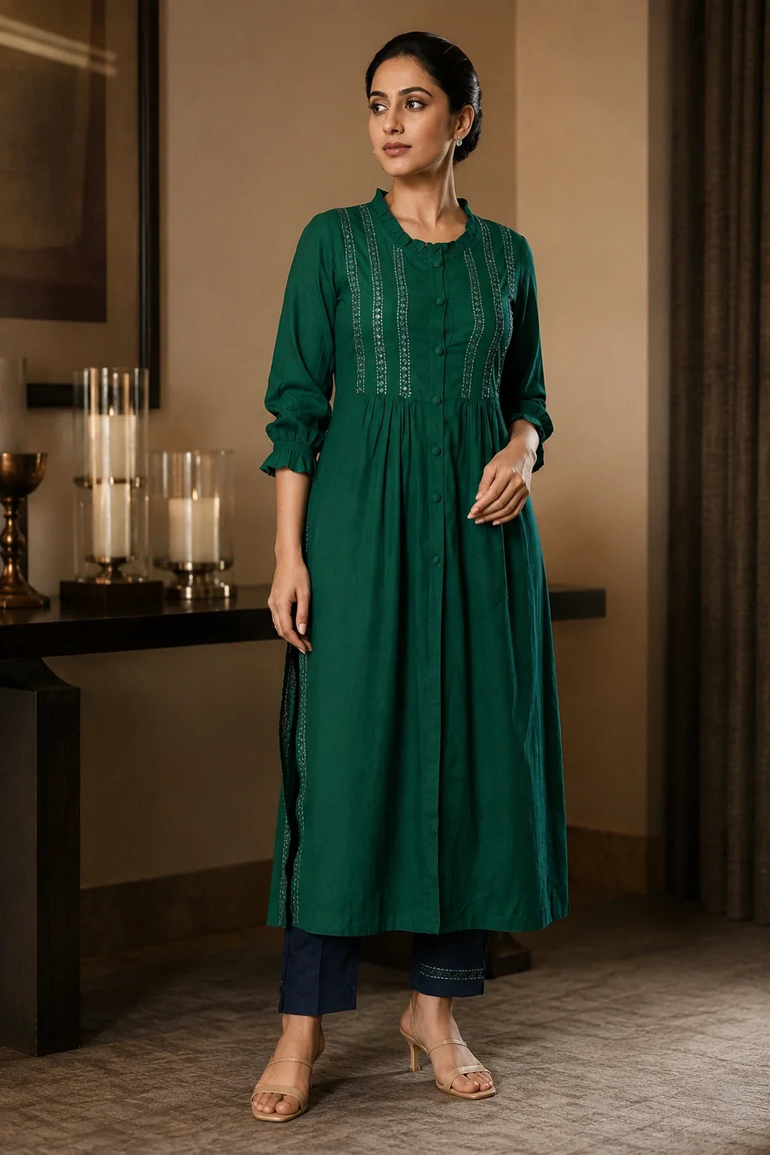 Utsav Aavideep Green Kurta & Pants Set