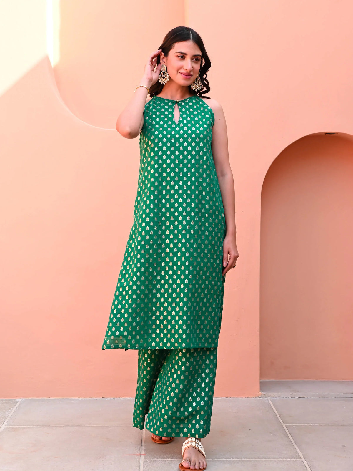 Utsav Lush Meadow Silk Kurta Set