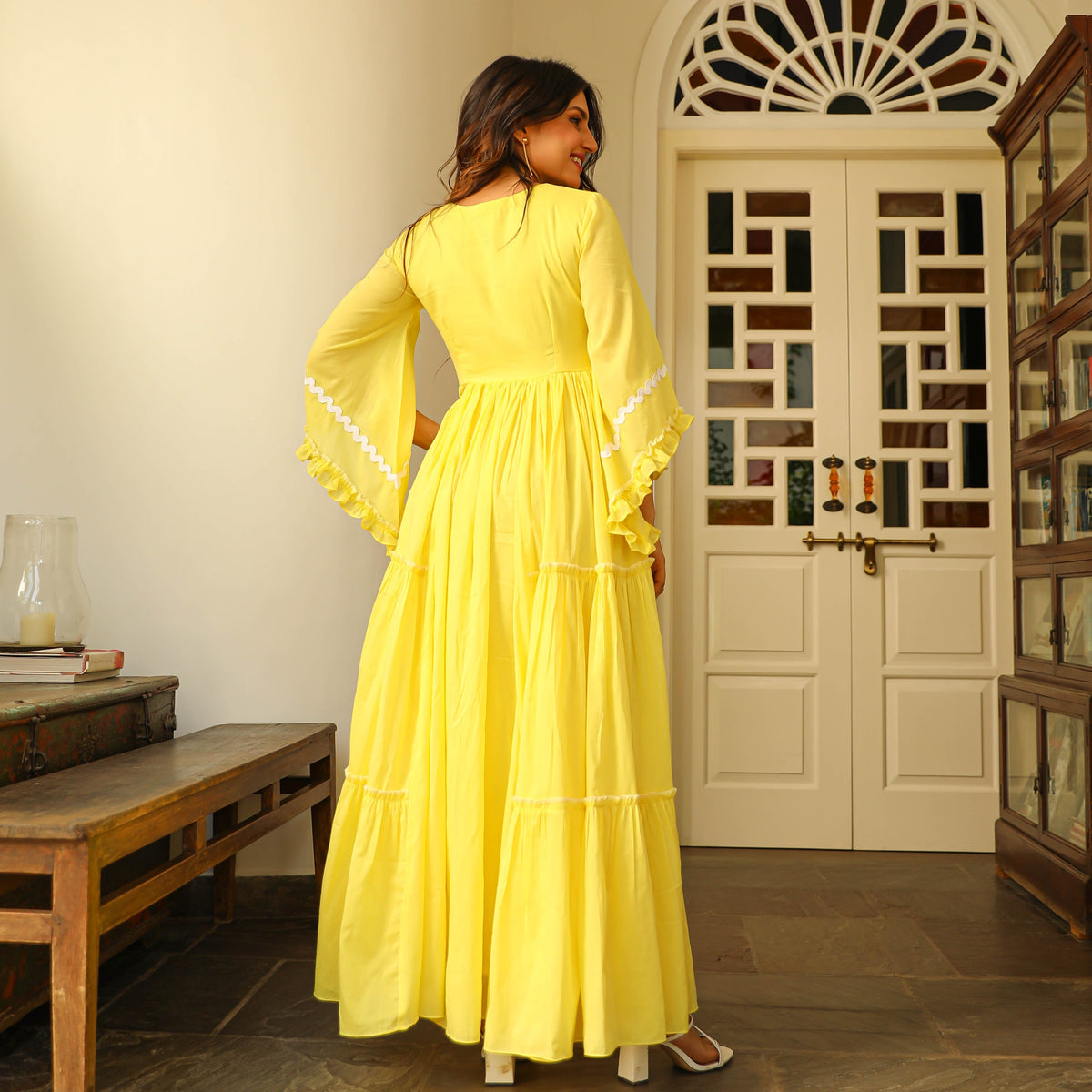 Utsav Elfin Yellow Comfy Cotton Dress