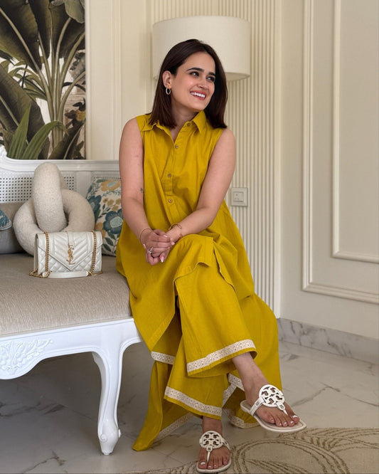 Crisp Hour Mustard Co-ord Set