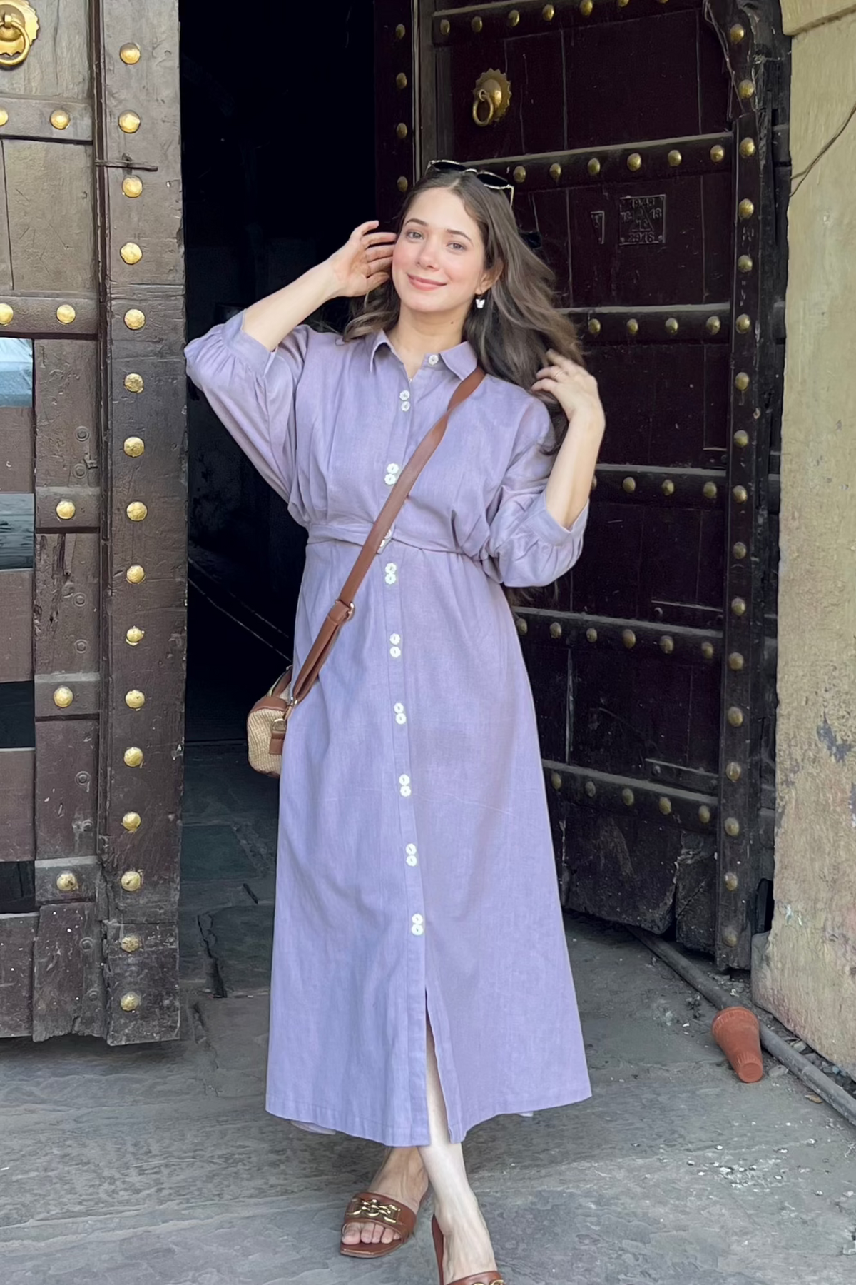 Utsav Lavender Grace Shirt Dress