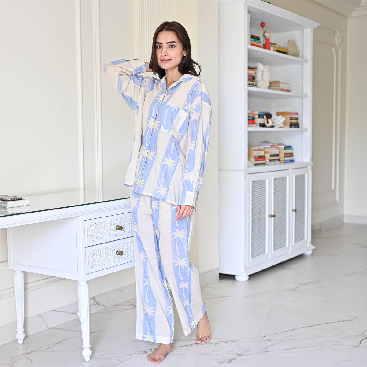 Utsav Palm Tree Print Pyjama Set