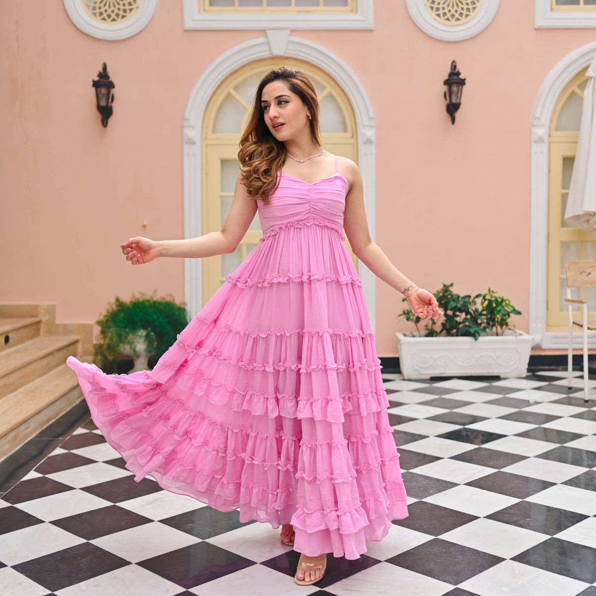 Utsav Pink Coast Cotton Dress