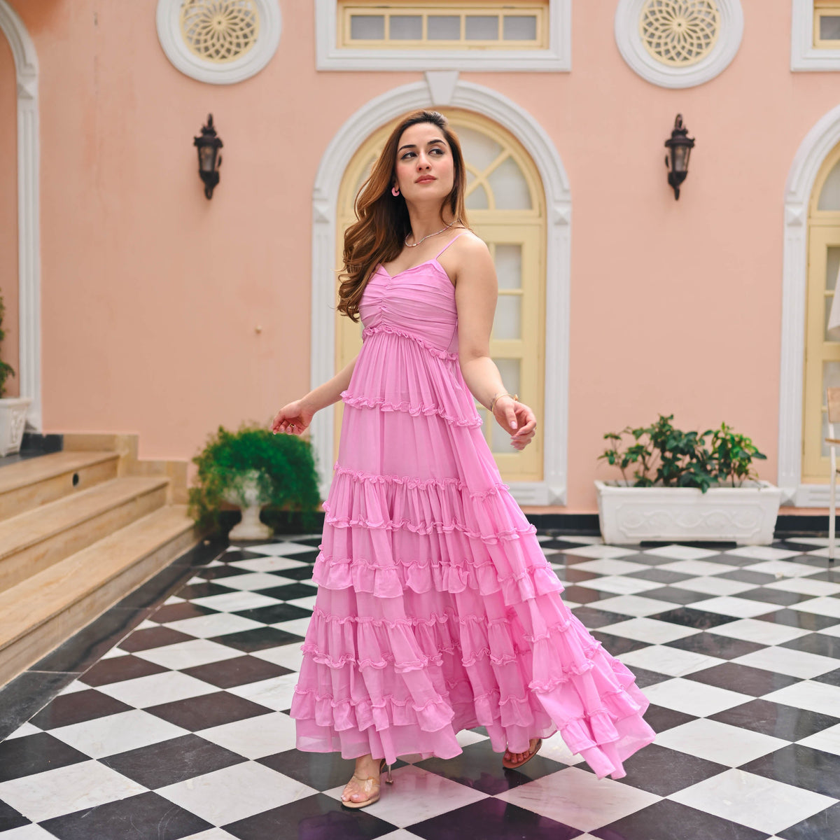 Utsav Pink Coast Cotton Dress