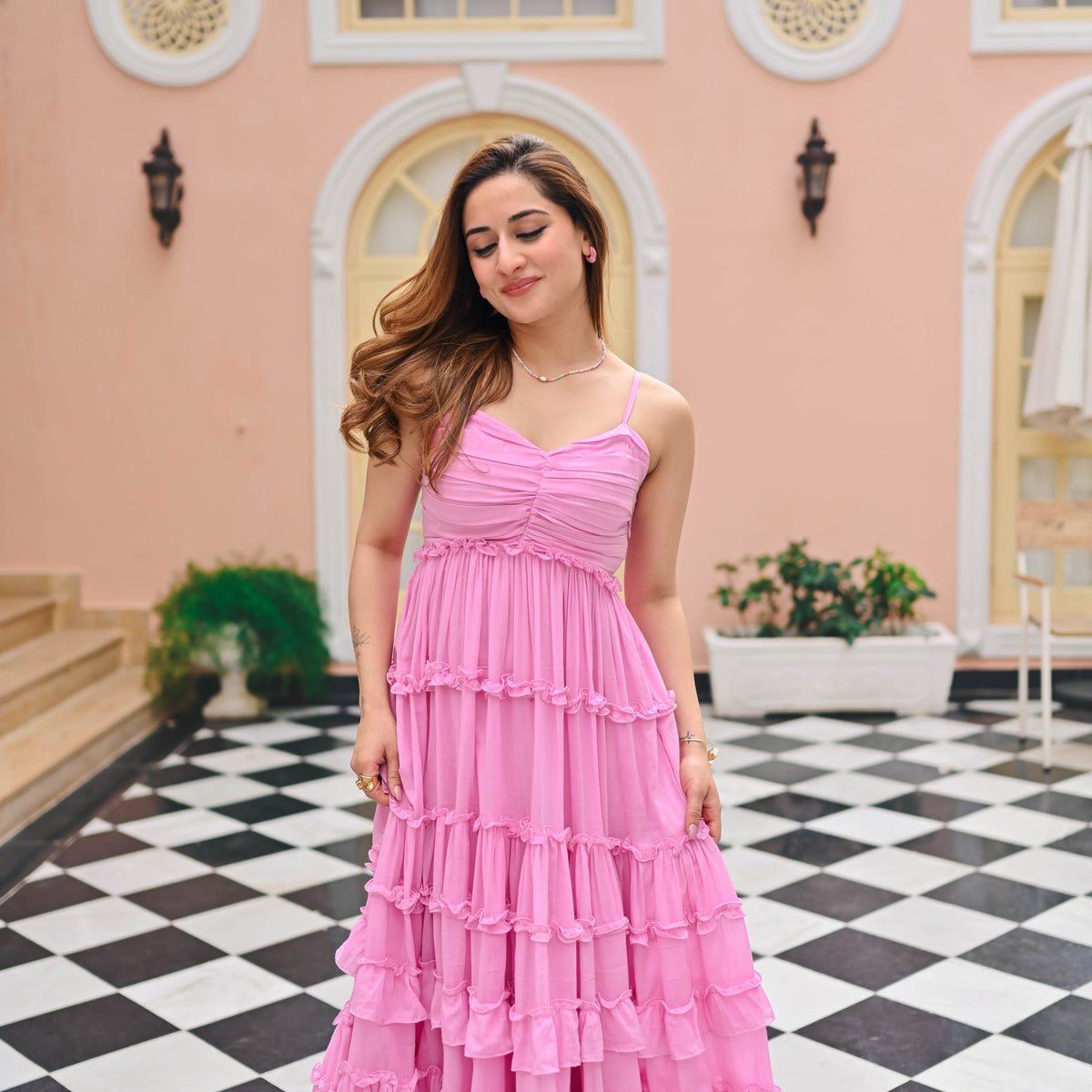 Utsav Pink Coast Cotton Dress