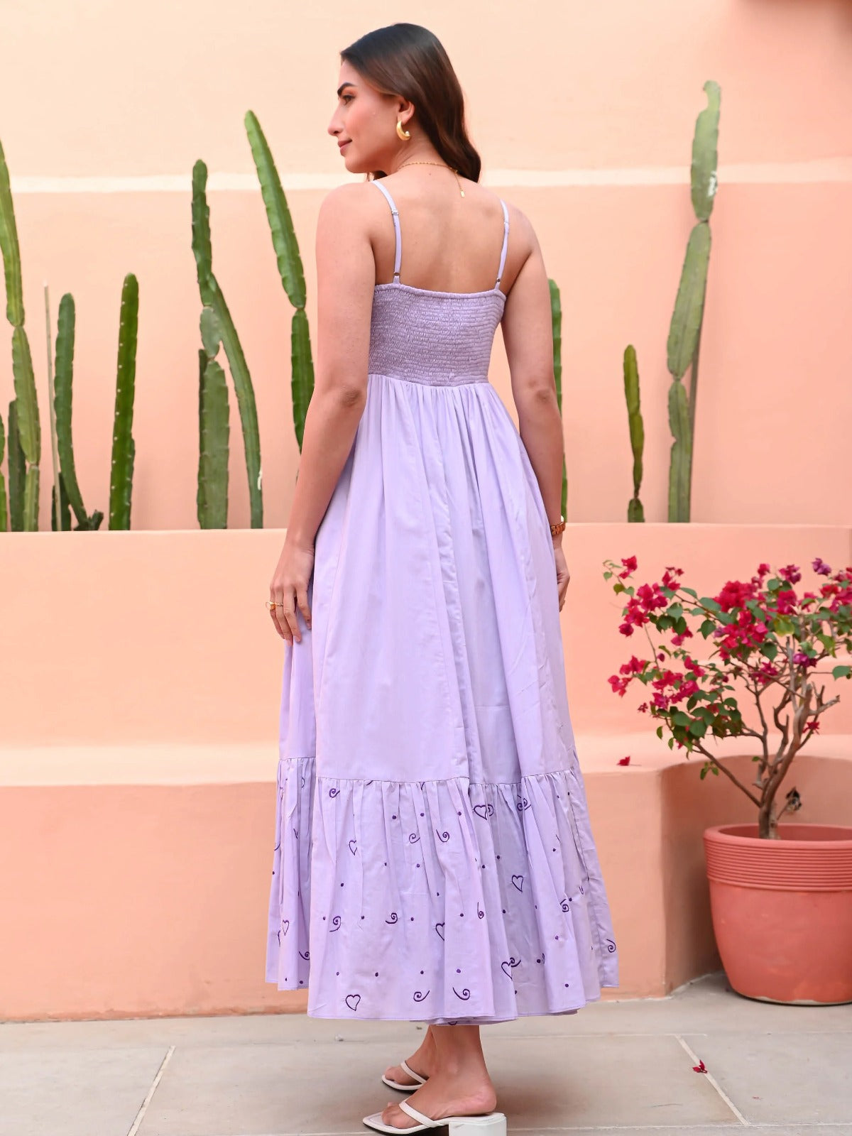 Utsav Light Orchid Cotton Dress