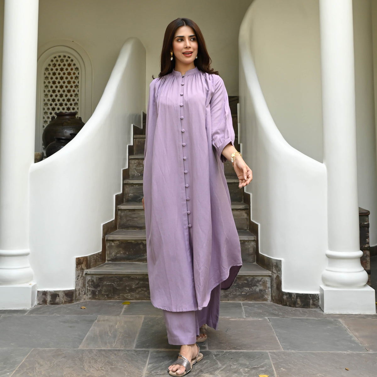 Utsav Cotton Lilac Coord Set