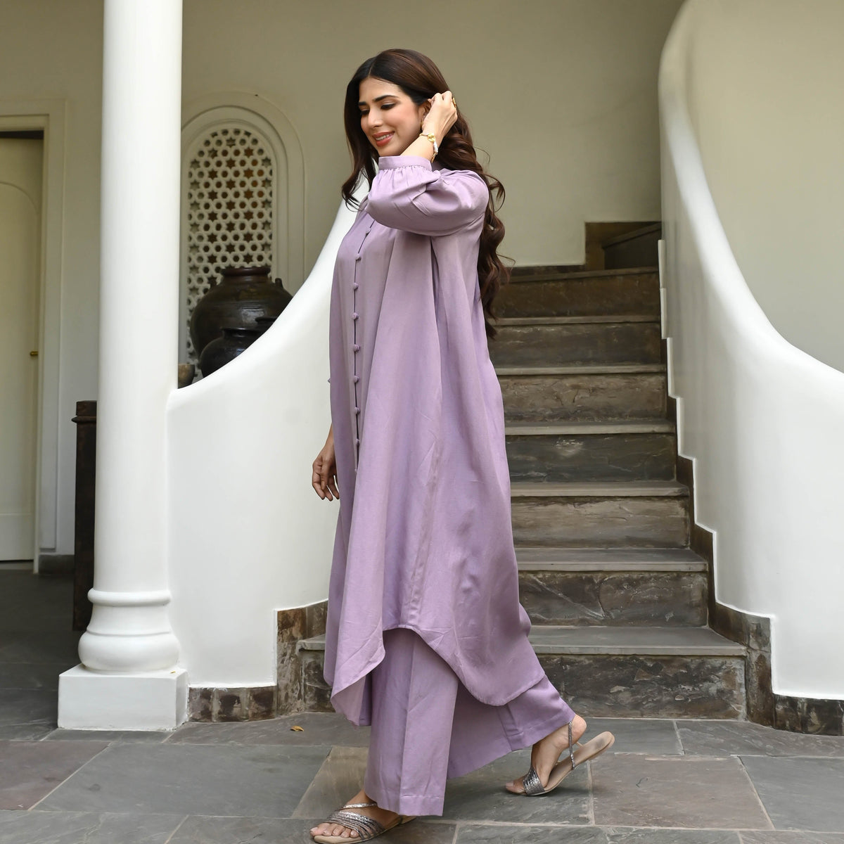 Utsav Cotton Lilac Coord Set