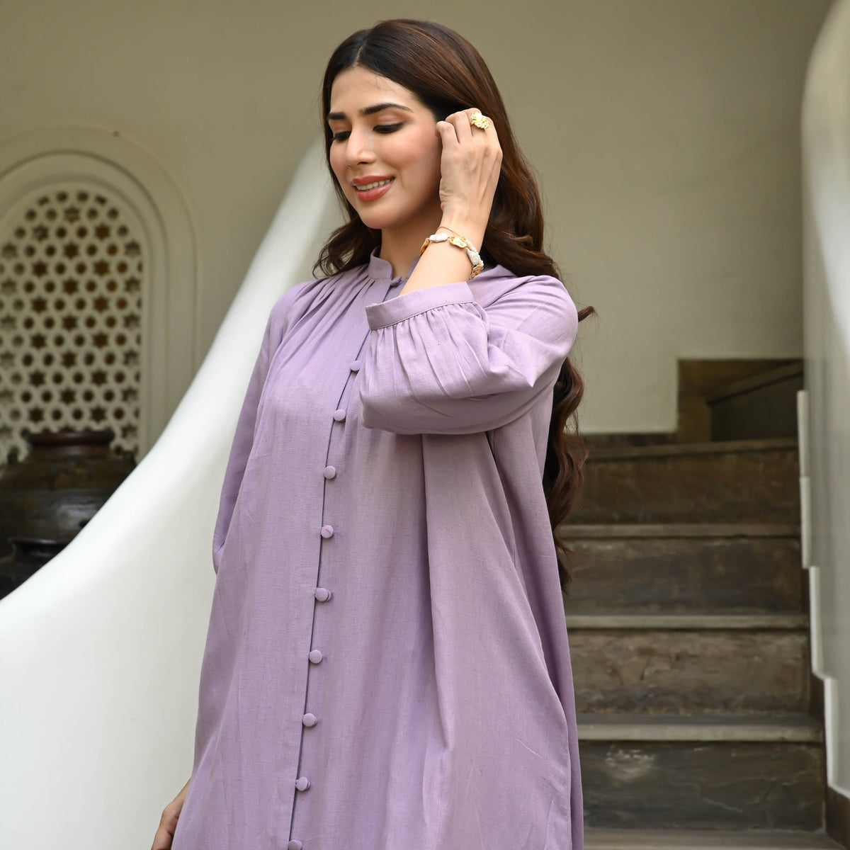 Utsav Cotton Lilac Coord Set
