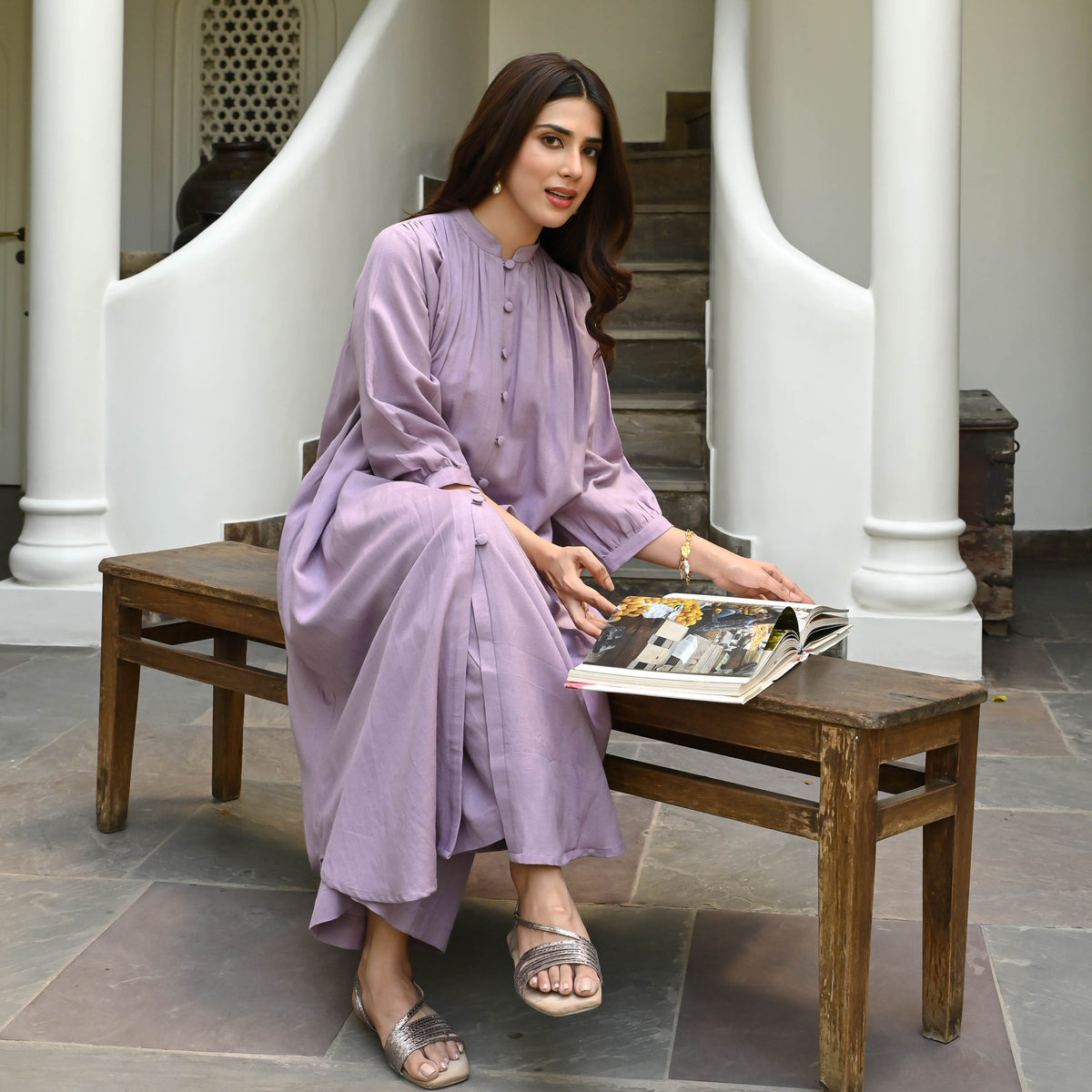 Utsav Cotton Lilac Coord Set