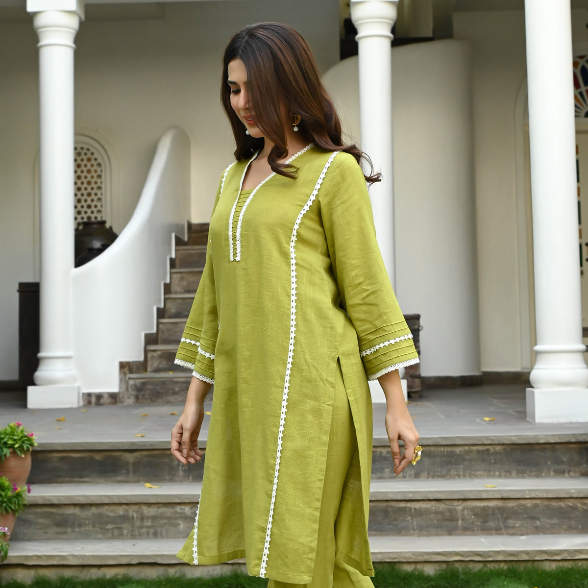 Utsav Cotton Georgia Kurta Set