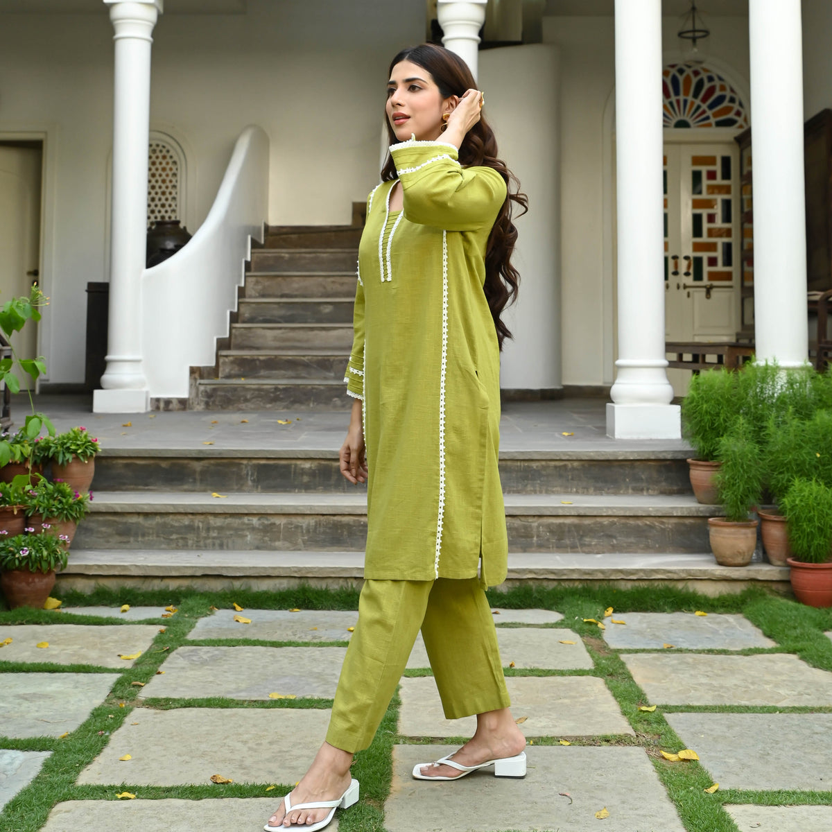 Utsav Cotton Georgia Kurta Set