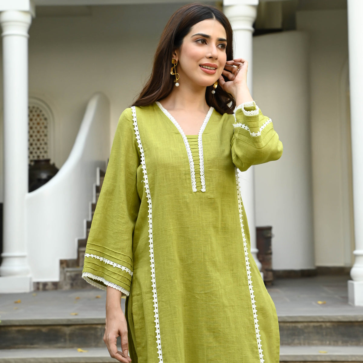 Utsav Cotton Georgia Kurta Set